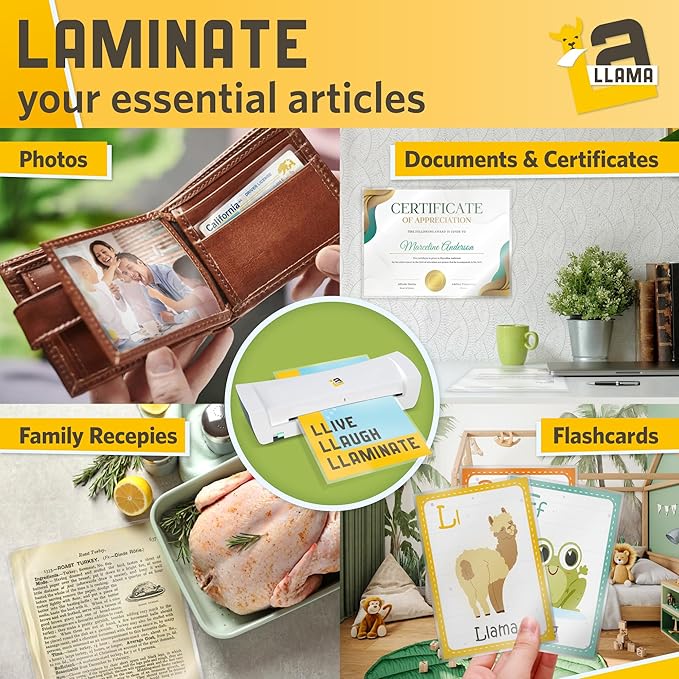 Matte Laminating Sheets 9” x 14.5”, 3 Mil Thick, 50 Pack, Legal Size Matte Thermal Laminating Pouches 8.5 x 14