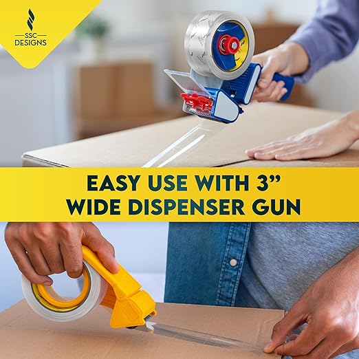 Packing Tape Clear Packaging Tape Heavy Duty Strong Shipping Refills Dispenser Transparent Thick Moving Supplies Mailing Box Sealing Office Storage Home - 60 Yds x 1.88" Wide x 2.7 Mil Thick 36 Rolls