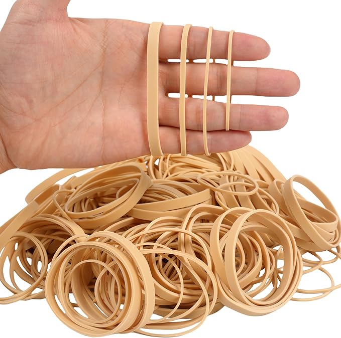 HAIDIBAO-Rubber Bands Assorted Sizes Beige Elastic Bands rubber bands office supplies 227g/0.5lbs size16,size#19,size#33,size#64