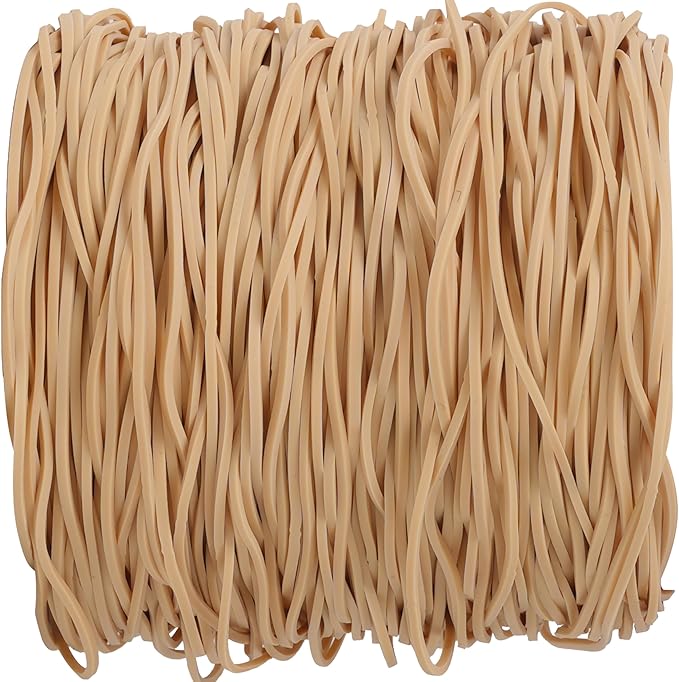 AMUU Rubber Bands Size #117A 200pcs Rubber BandsLarge, Big Elastic Bands for Office Supplies Trash Cans File Folders Litter Box large Strong Rubber Bands (7" x 1/16") Beige