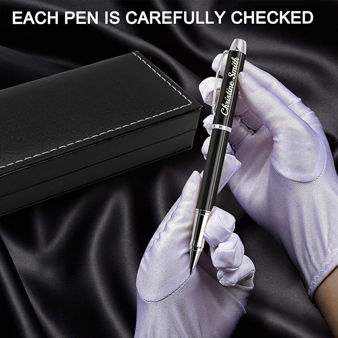 Amlion Personalized Pens Custom Engraved Pen with Name, Refillable Medium Refill, Personalized Gifts for Men Women