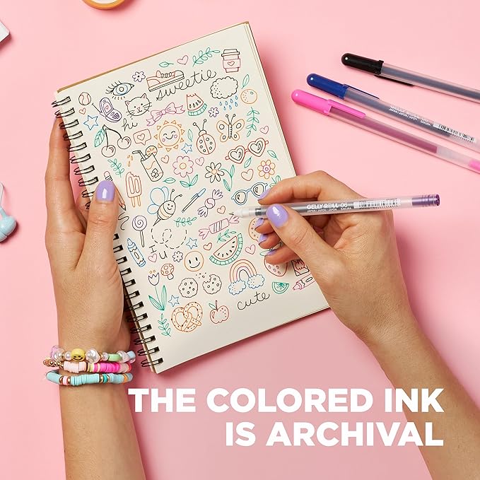 SAKURA Gelly Roll Gel Pens - Medium Point Ink Pen for Journaling, Art, or Drawing - Assorted Colored Ink - 5 Pack