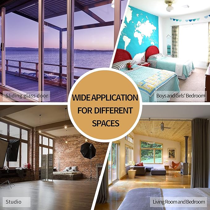 BONZER Wide Room Divider Blackout Curtain Total Privacy Wall Room Darkening Grommet Curtains for Shared Room, 84L x 70W Inch (7L x 5.8W ft), 1 Panel, Red