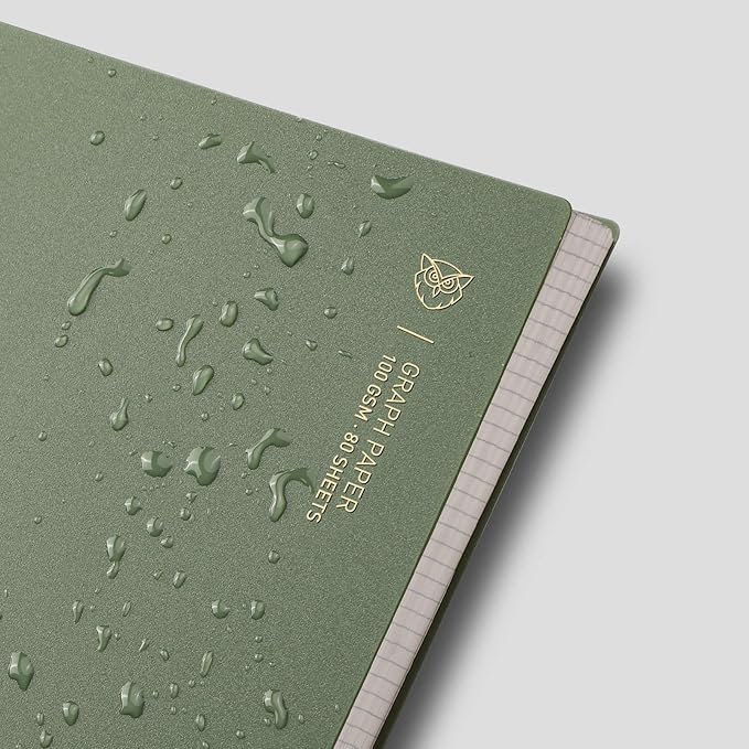 EMSHOI Graph Paper Spiral Notebook 7.48" x 10.15" - B5 Graph Paper Notebook, 2 Pack 320 Pages 100gsm Thick Grid Paper, Plastic Hardcover Journals for Writing Engineering Graphing Work School Supplies