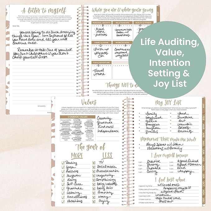 bloom daily planners 2026 Planner (January - December) Calendar Year Organizer - 5.5” x 8.25” - Weekly & Monthly Agenda Book with Stickers & Bookmark - Tan Leopard