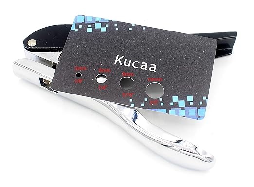 Metal Silver Hand-held 2/5 inch 10mm Round Heavy Duty Single Circle Hole Punch for ID Cards PVC Cards Badge Photos