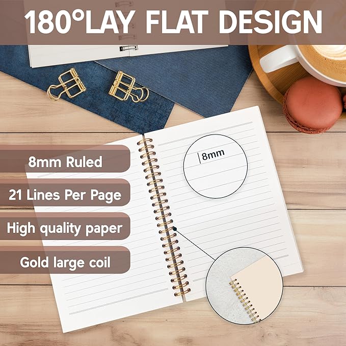 KAOWT Boho Western Howdy Notebook Journal, Rustic Western Cow Skull Notebooks for Note Taking, Country Southwestern Tribal Journal, Cowboy Cowgirl Gifts Hardcover Spiral Notebook 5.5x8.3in