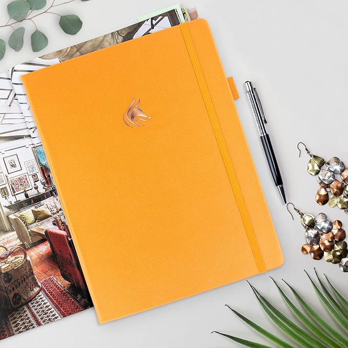 Clever Fox Planner Pro Premium – Luxurious Weekly & Monthly Planner with Budget Organizer for Productivity & Goals, Undated, A4 (Amber Yellow)