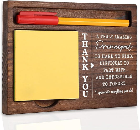 Principal Thank You Gift, for School Leader Appreciation Retirement Farewell Promotion New Job, Elementary Middle High School Principals, Office Stuff Sticky Note Pad Holder Dispenser TBC180