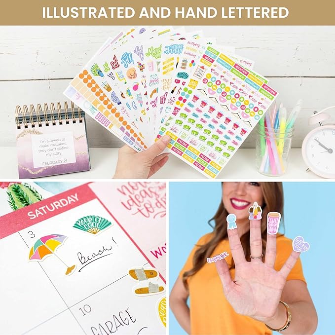 bloom daily planners Planner Sticker Value Pack (13 Unique Sheets / 1,000+ Stickers) - New Variety Assortment Bundle for Planning & Decorating