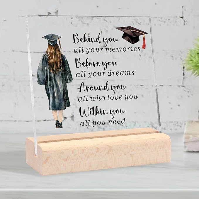 Graduation Gifts for Her Him, Masters Degree College High School Graduation Gifts for Her Him, Cool Graduation Gifts Congratulations Gift Grad Gifts End of Year Student Gifts Acrylic Desk Decorative