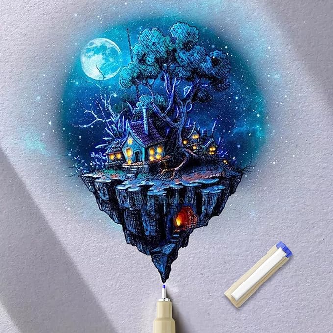 [24 Colors] 05 Micro, Fineliner Pen Set Ink, Fine Point Pen,Multi-liner, Sketching, Anime,Artist Illustrating/Technical Drawing, Office Documents…