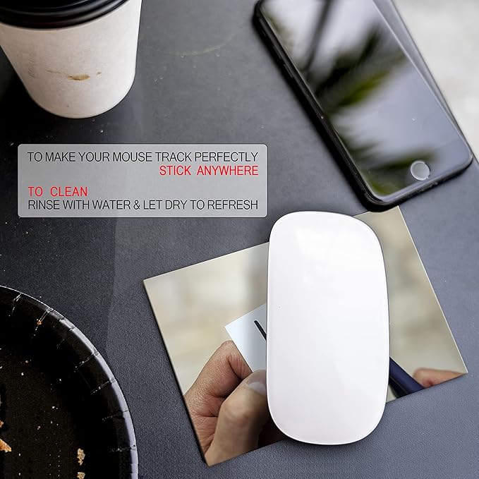 Mouse Pad Adhesive Bottom - Sticks to Any Surface - Portable - Webcam Covers and Screen Cleaner Included (CAN DO IT)