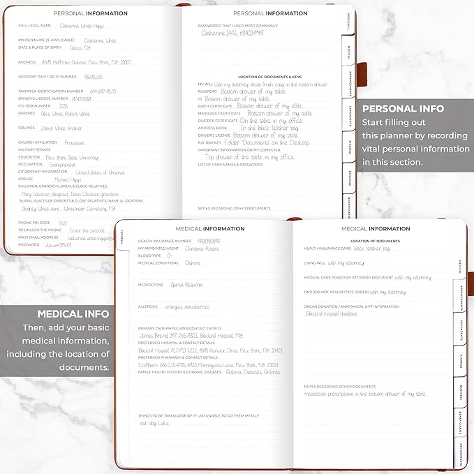 Clever Fox End of Life Planner – Final Arrangements Organizer for Beneficiary, Will Preparation, Last Wishes & Funeral Planning, A4 (Brown)