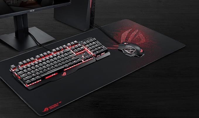 ASUS ROG Sheath BLK LTD Gaming Mouse Pad – 35.4” x 17.3", Extra-Large Surface, Black, Ultra-Smooth for Precise Mouse Control, Anti-Fray Stitched Edges, Non-Slip Base