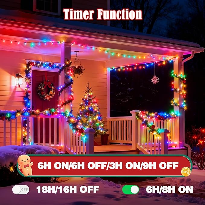 2025 New Voice Control 88ft 240LED Smart Christmas String Lights Outdoor/Indoor | String Lights with Remote, 12Modes, 7Voice Commands & Timers, Christmas Twinkle Light for Xmas Tree Decor (Multicolor)