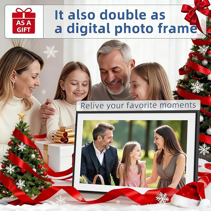 21.5 Inch Digital Calendar, Electronic Chore Chart, Smart Weekly and Monthly Planner 1920 * 1080P IPS Touchscreen Wall and Desk Calendar for Family Schedules, Black