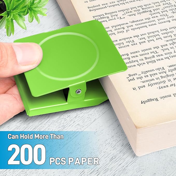 FINDMAG Extra Strong Magnetic Clips, Heavy Duty, Super Large, 4 Pack, Green