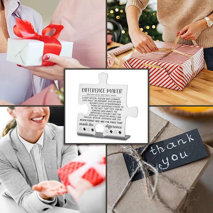 Thank You Appreciation Gifts for Coworkers, Boss, Women, Men, Nurse, Mentor Teacher. Going Away Gift Retirement Gift for Employee, Inspirational Motivational Quote Decorative Signs Plaques WDD8