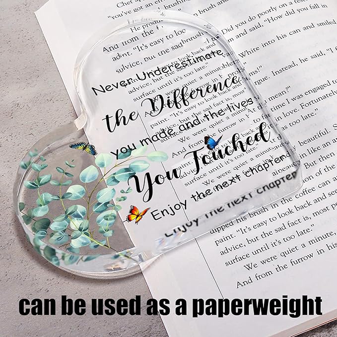 Thank You Plaque Gifts for Women Teacher, Appreciation Gifts for Coworkers Boss Lady, Thank You Gifts for Administrative Therapist Supervisor Principal Mentor Manager Gift Acrylic Plaque, Thank You Office Desk Decoration Signs