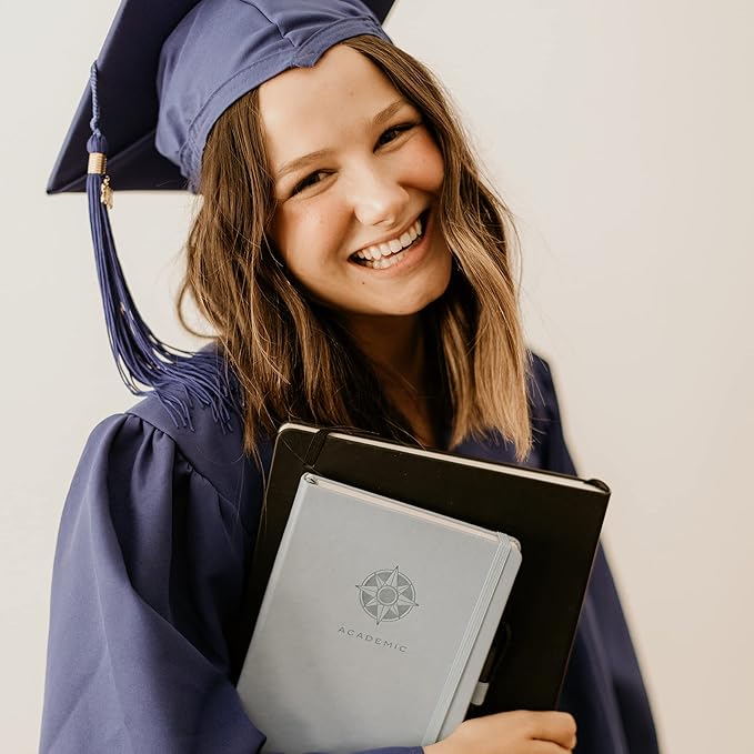 Smart Academic Planner - A5 Size 8.6 x 5.7 inches - Undated Daily Planner for School - Daily, Weekly, and Monthly Scheduling - Student Planner for Maximizing Focus and Productivity (Pink)