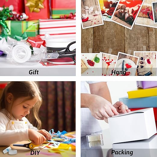 Tape Refills Bulk, 16 Rolls Invisible Tapes for Dispenser, 3/4 Inch X 1000 Inch, Writable Tape, Easy to Tear by Hand for Home School Office Supplies