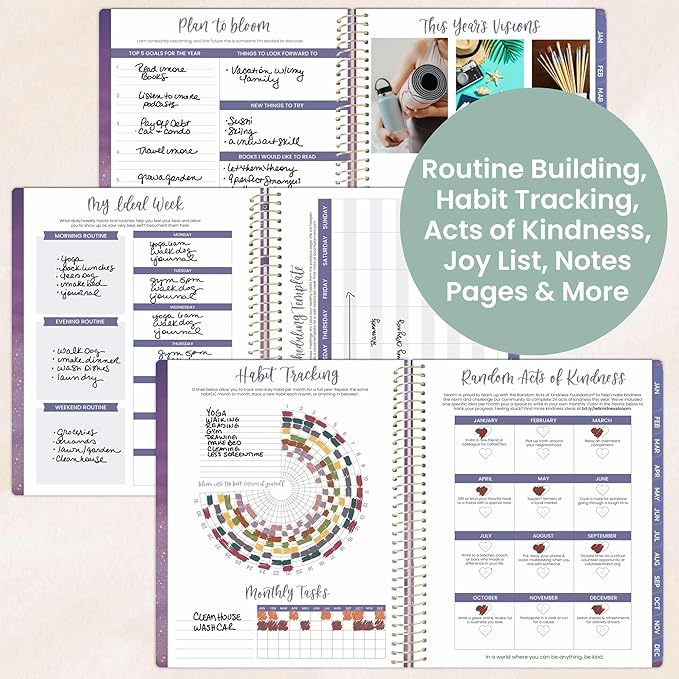 bloom daily planners 2026 Planner (January to December) - 8.5” x 11” Weekly & Monthly Dated Agenda Organizer Book with Stickers & Tabs - Flexible Soft Cover - Good Things Are Coming