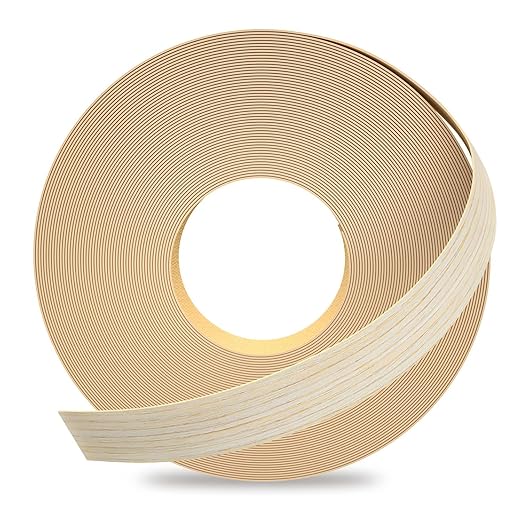 GSCIT Club Oak Edge Banding, 1 inch x 250ft roll of Veneer Plywood Edge Banding Preglued Flexible, Wood Tape Banding for Cabinet Repair