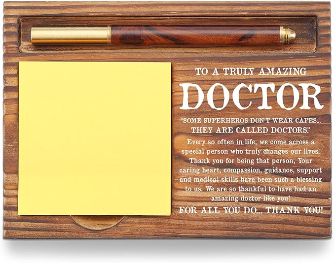 Thank You Doctor Gift Sticky Note Holder, Doctor Appreciation Future Doctor Assistant Med School Graduation Gift, Doctor's Day Week Gift Thank You for All You do Self-Stick Note Pad Holders TZP45