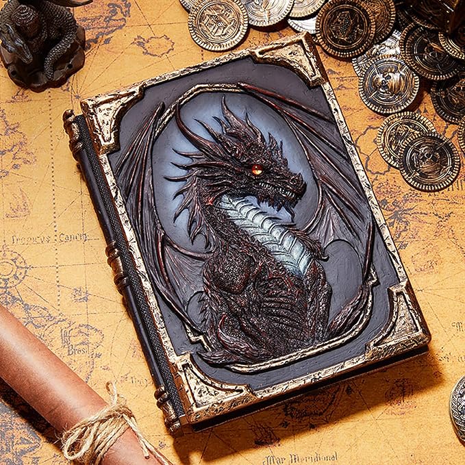 Premium 3D Embossed Notebook Vintage Style Diary 3D Dragon Cover Design Full Mystery Excellent Gift Hardcover Sketchbook Notebook Hardcover Executive Drawing Journal Dragon Journals Writing Diary