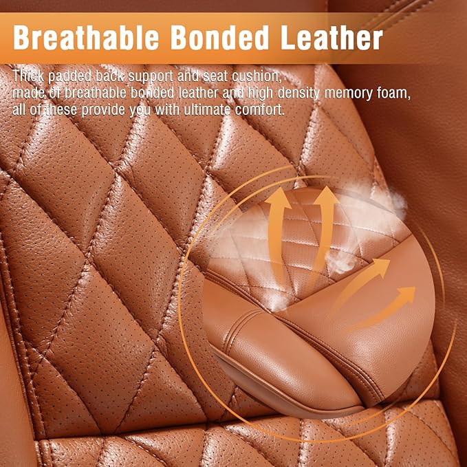 EZAKI High Back Office Chair-Flip-up Arms Executive Computer Desk Chair, Built-in Lumbar Support Thick Padded Adjustable Rock Tension Ergonomic Design for Back Pain