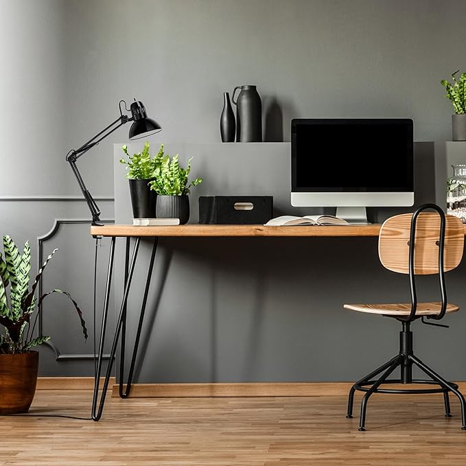 Globe Electric 56963 31.5" Multi-Joint Desk Lamp with Metal Clamp, Black, On/Off Rotary Switch on Shade, Partially Adjustable Swing Arm, Home Essentials, Reading Light, Office Décor