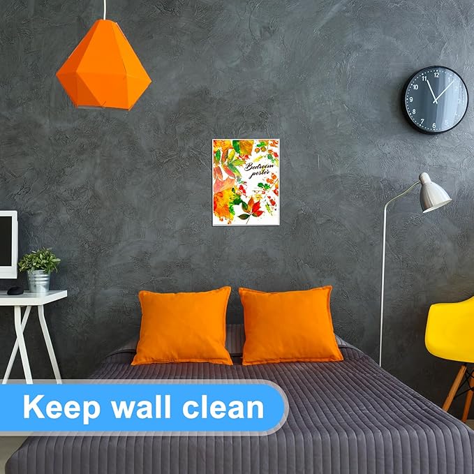 Kigley 30 Packs Wall Mount Acrylic Sign Holder with Tape Clear Acrylic Sign Holder Wall Signage Document Door Signage Paper Rack Menu Rack Poster for Office Store Restaurant No Drilling(8.5 x 11 In)