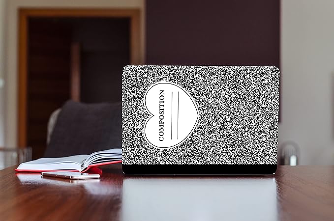 KEROM Compatible with MacBook Air 13 inch Case 2021 2020 2019 2018 Release M1 A2337 A2179 A1932, Protective Plastic Hard Shell Case & Keyboard Cover, Composition Book