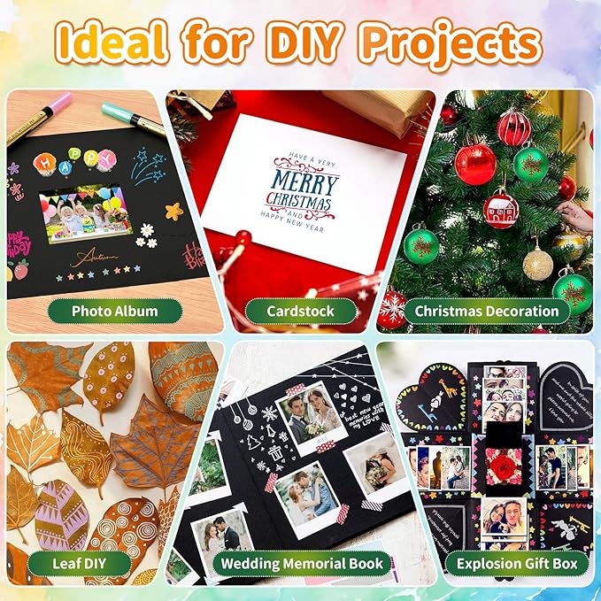 IVSUN 60 Acrylic Paint Markers, 30 Metallic & 30 Regular Colors Dual Tip Metallic Marker Pens for Black Paper, Photo Album, Rock Painting, Glass, Wood, Card Making, Scrapbook Supplies, DIY Crafts