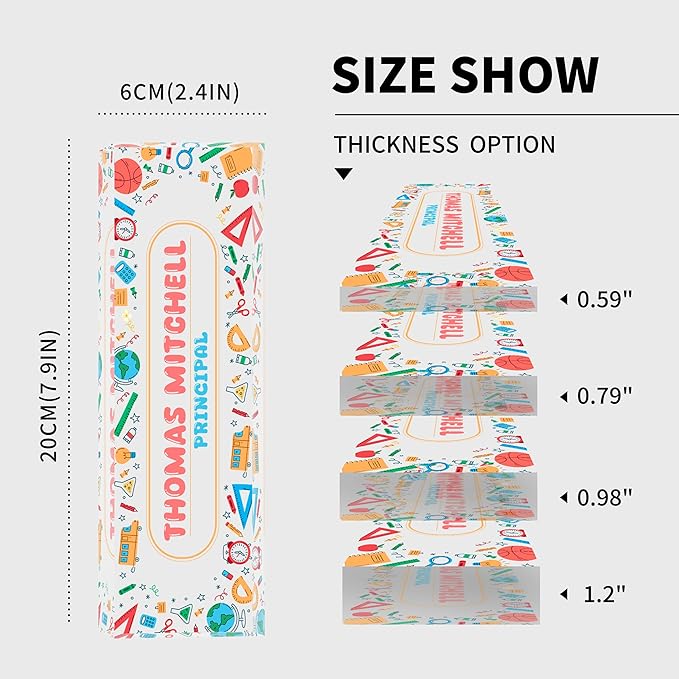 Personalized Name Plate for Desk, Custom Desk Name Plate, Acrylic Name Plate Office Desk Accessories, Personalized Office Gifts for Coworkers Teachers, Employee Appreciation Gifts (Teacher's Day)