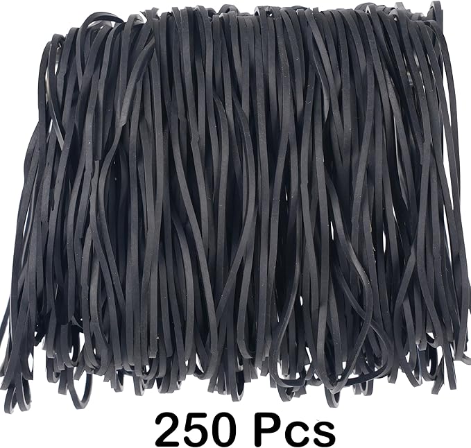Rubber Bands Black 300Pcs 4.8inch Big Elastic Rubber Bands for trash cans rubber bands office supplies File Folders Litter Box