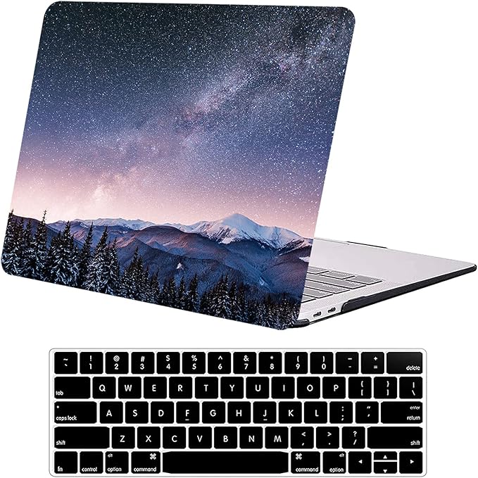 DTangLsm Compatible for M4 MacBook Air 13.6 inch Case 2025 2024-2022 Release M4 A3240 M3 A3113 M2 A2681, Slim Plastic Hard Shell Protective Case&Keyboard Cover for MacBook Air M4 13 inch, Night View