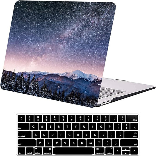 DTangLsm Compatible for M4 MacBook Air 13.6 inch Case 2025 2024-2022 Release M4 A3240 M3 A3113 M2 A2681, Slim Plastic Hard Shell Protective Case&Keyboard Cover for MacBook Air M4 13 inch, Night View