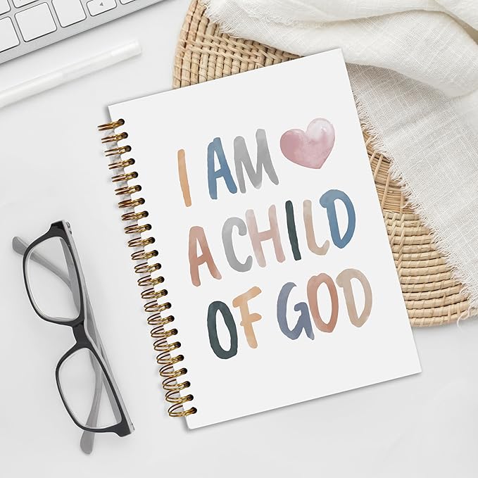 YOU FOUND ME Jesus Journal, A5 Spiral Christian Bible Journal with Floral Notebook, Bible Verse Notebook Gift for Women Birthday Christmas, Sunday School, Office Supplies, Bible Study (Rainbow-GOD)