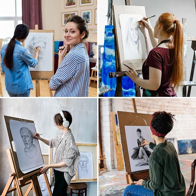 Drawing Sketching Pencil Set, 26 Pieces, Graphite Pencils (14B-4H), Charcoal Pencils, Charcoal Sticks, Blending Stump, Eraser, Sharpeners, Artist Pencils for Beginners & Pro Artists