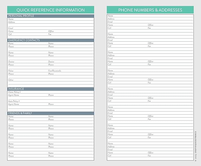 Graphique 2 Year Pocket Planner | 29 Month Organizer, Aug. 2025 – Dec. 2027 | Monthly Calendar & Notes Spreads | Marked Holidays | Island Paradise | 3.75” x 6"