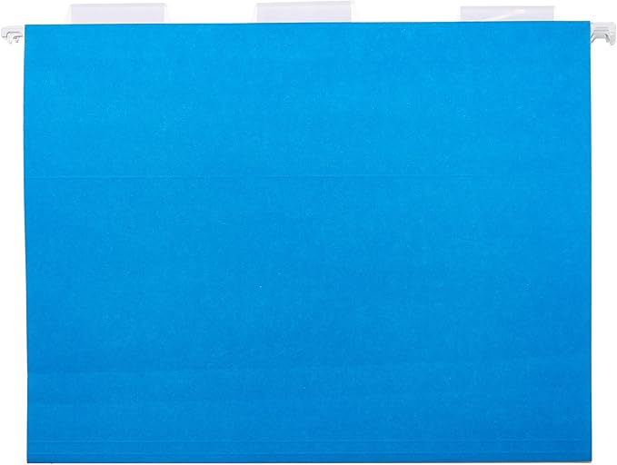 Amazon Basics Hanging Organizer File Folders for Efficient Filing, Assorted Colors, Letter Size (Pack of 25)