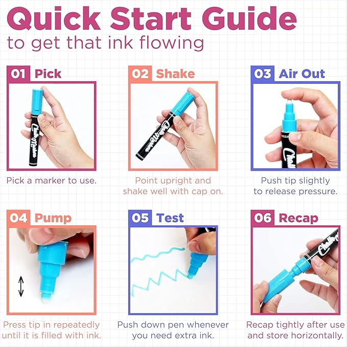 Extra Fine Tip Chalk Markers - (1mm Tip, Pack of 40) Neon, Pastel & Metallic | Erasable Liquid Chalk Pens for Chalkboard, Blackboard, Window, Labels, Bistro, Glass - Wet Erase Markers Fine Point