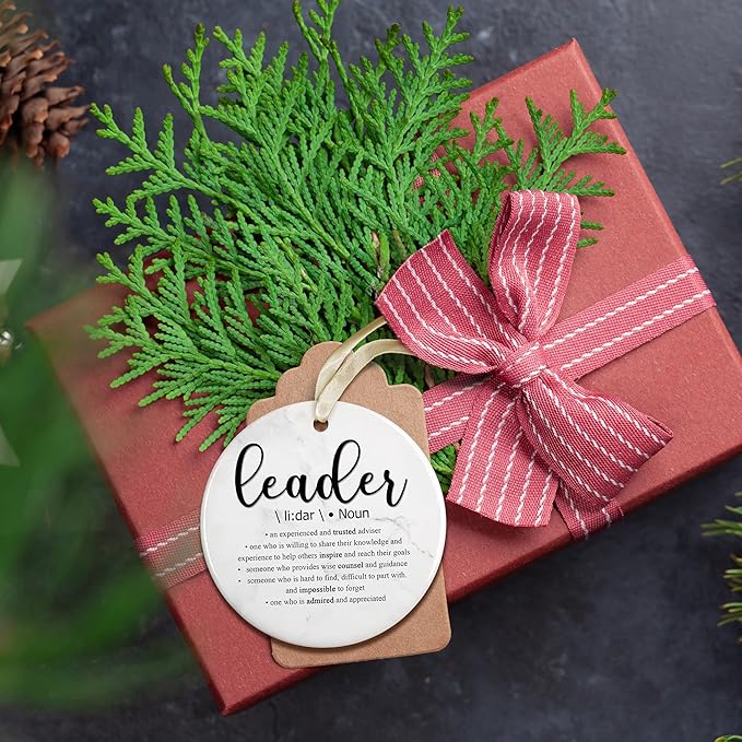 Leader Christmas Ornaments - Leader Gifts - Gifts for Boss Lady, Manager - Ceramic Ormament