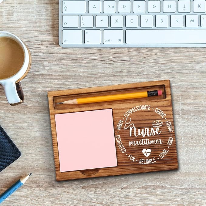 Nurse Practitioners Gifts, Nurse Practitioners Sticky Note Holder, Nurse Practitioners NP Appreciation Thank You Gifts, Nurse Practitioners Office Desk Decor Self-Stick Note Pad Holders GAA10