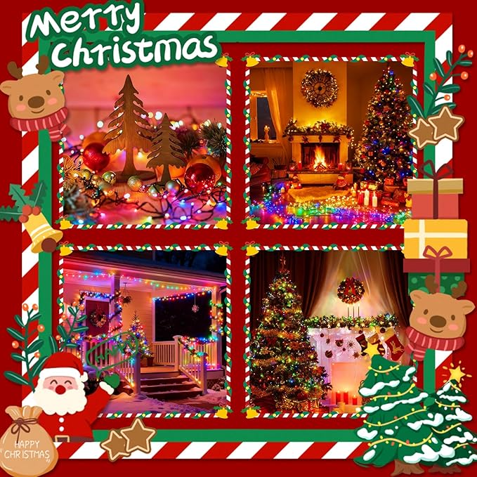 2025 New Voice Control 88ft 240LED Smart Christmas String Lights Outdoor/Indoor | String Lights with Remote, 12Modes, 7Voice Commands & Timers, Christmas Twinkle Light for Xmas Tree Decor (Multicolor)