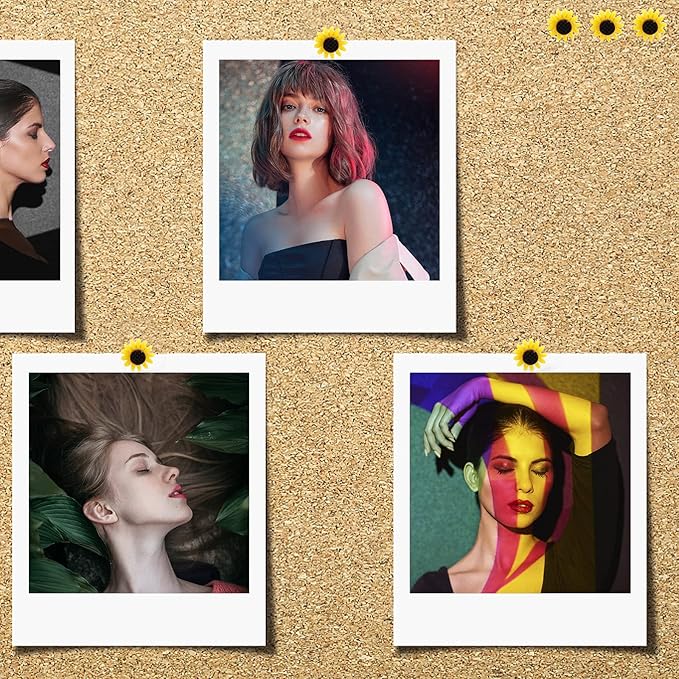 40Pcs Sunflower Push Pins Flower Cork Board Tacks for Feature Wall Photo Wall Bulletin Board