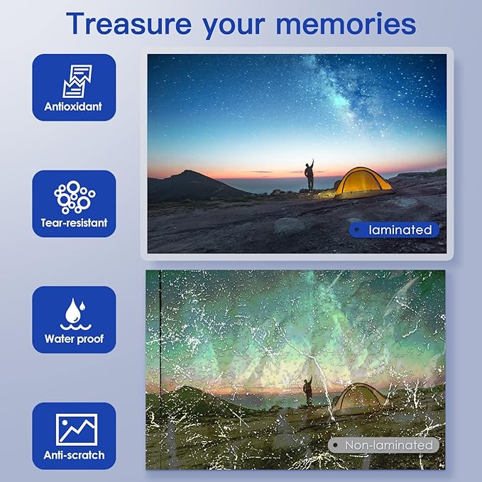 MAXDONE Premium Thermal Laminating Pouches 100-Pack Clear Laminating Sheets 3Mil (80 Mic) for Laminator Machine A4,A5,A6