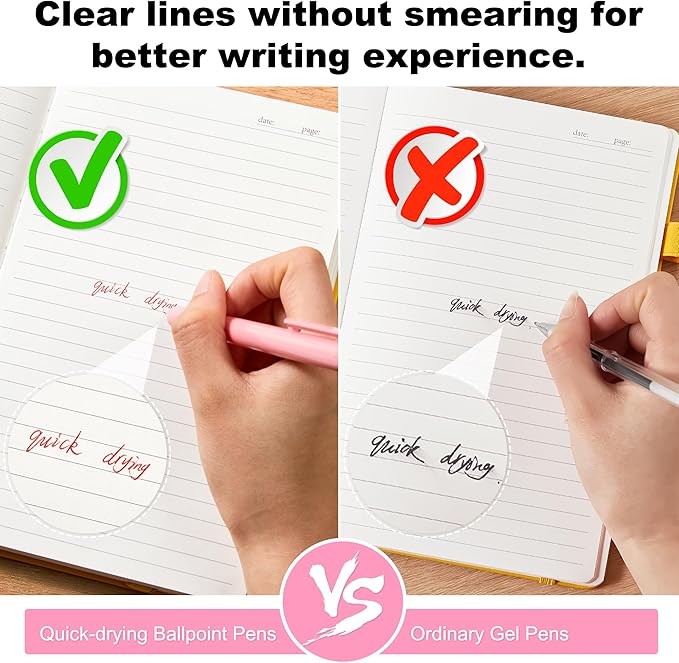 Shuttle Art Ballpoint Pens, 10 Pack Pastel Retractable Colored Ink Ball Point Pens, Cute Pens 1.0mm Medium Point Quick Drying for Writing Journaling Taking Notes School Office Home